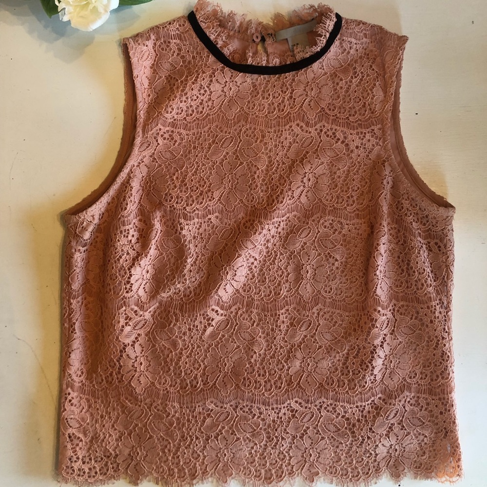 H&M Lace Sleeveless Top Size 8